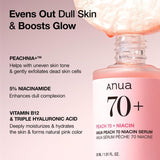 ANUA - Peach 70% Niacinamide Serum 30 ML | Suero Luminosidad Y Brillo