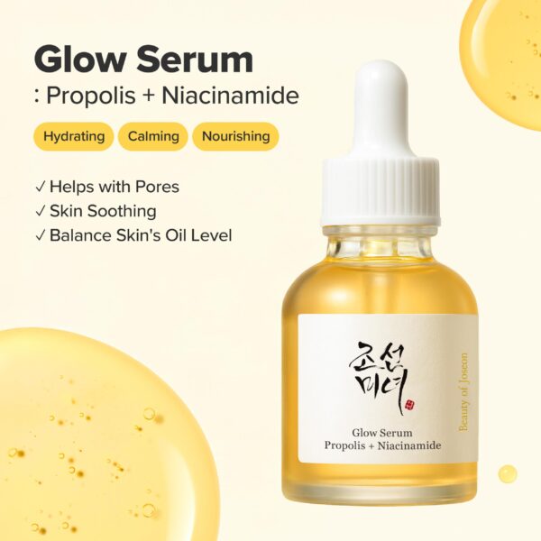 BEAUTY OF JOSEON - Glow Serum Propolis + Niacinamide | 30ml | Suero antiacné y minimizador de poros