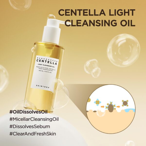 SKIN1004 - Madagascar Centella Light Cleansing Oil | 200ml | Limpiador hidratante y calmante