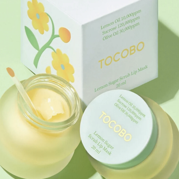 TOCOBO – Lemon Sugar Scrub Lip Mask 20 ml – Mascarilla Exfoliante e Hidratante para Labios