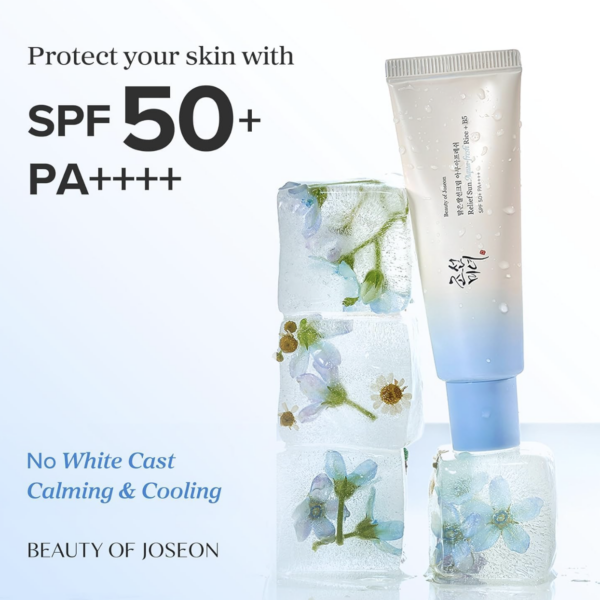 BEAUTY OF JOSEON – Relief Sun Aqua-Fresh Rice + B5 SPF 50+ PA++++ 50 ml – Protector Solar Hidratante y Calmante