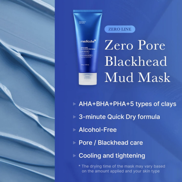 MEDICUBE - Zero Pore Blackhead Mud Mask | Mascarilla de Barro Profesional para Eliminar Puntos Negros