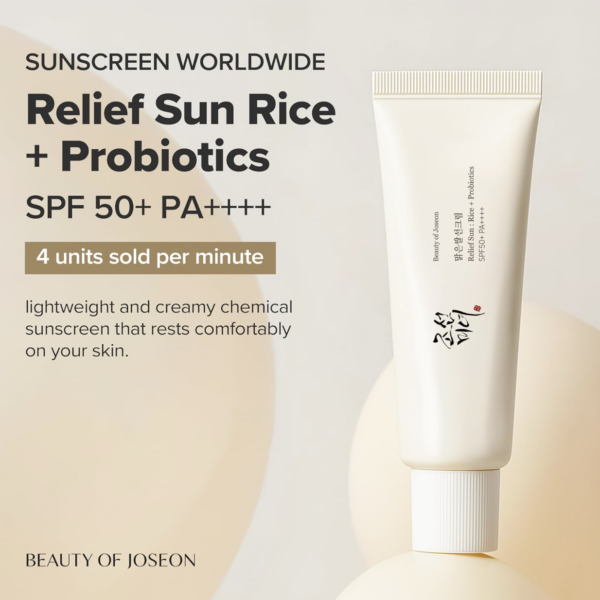 BEAUTY OF JOSEON - Relief Sun Rice + Probiotics SPF50+ PA++++ 50 ML | Protector Solar Hidratante