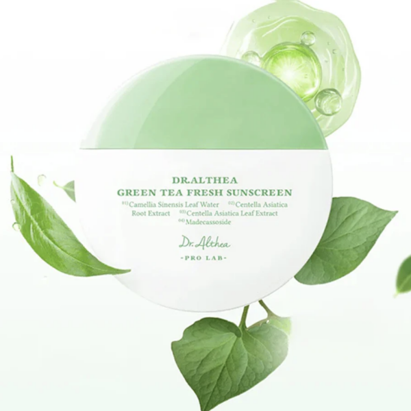DR. ALTHEA – Green Tea Fresh Sunscreen SPF50+ PA++++ 45 ml – Protector Solar Calmante y Control de Grasa