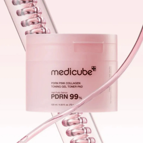 MEDICUBE – PDRN Pink Collagen Toning Gel Pad 120 ml – Pads Hidratantes y Reafirmantes
