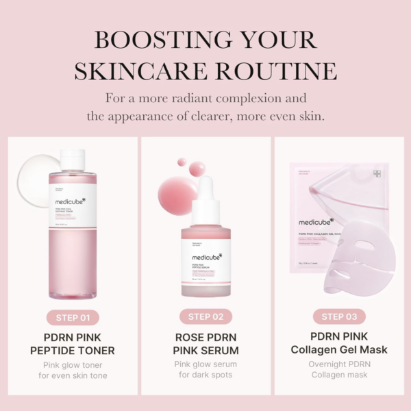 MEDICUBE – PDRN Pink Cica Toning Toner 250 ml – Tónico Calmante e Hidratante