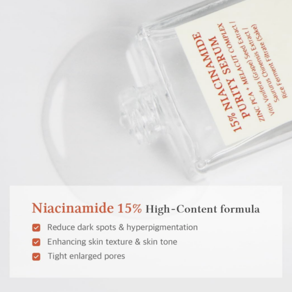 DR. ALTHEA – 15% Niacinamide Purity Serum 30 ml – Sérum Antimanchas y Control de Grasa