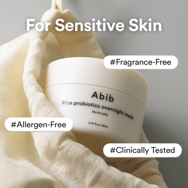 ABIB – Rice Probiotics Overnight Mask Barrier Jelly – Mascarilla Nocturna Hidratante y Reparadora