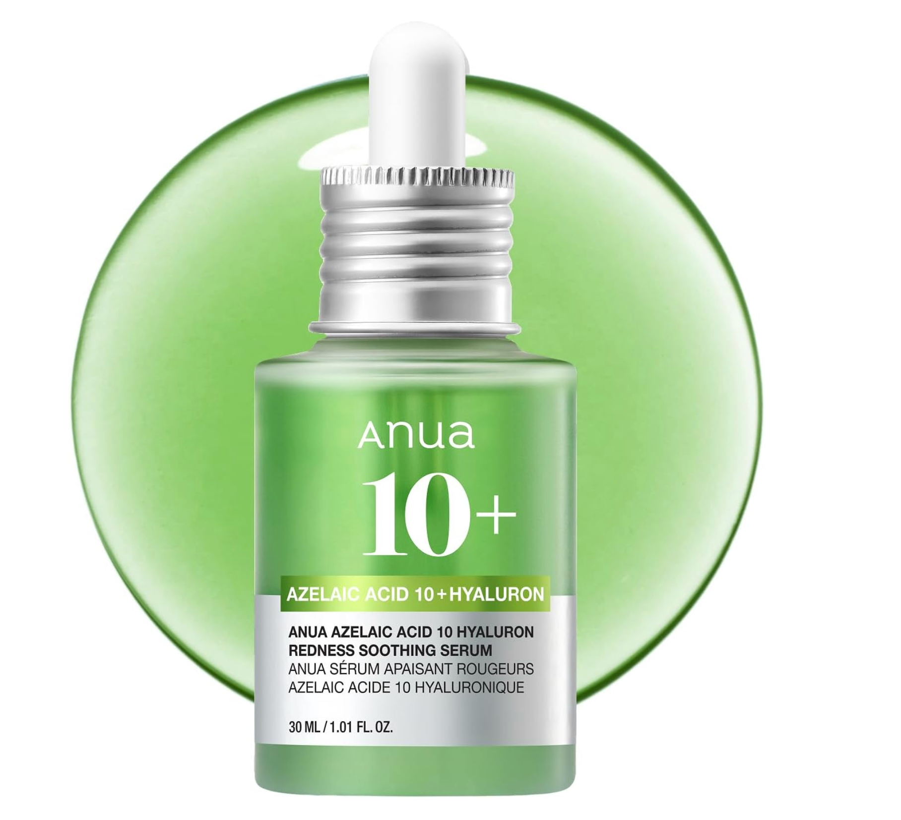 ANUA - Azelaic Acid 10 Hyaluron Redness Soothing Serum 30 ml – Sérum Calmante e Hidratante para Rojeces