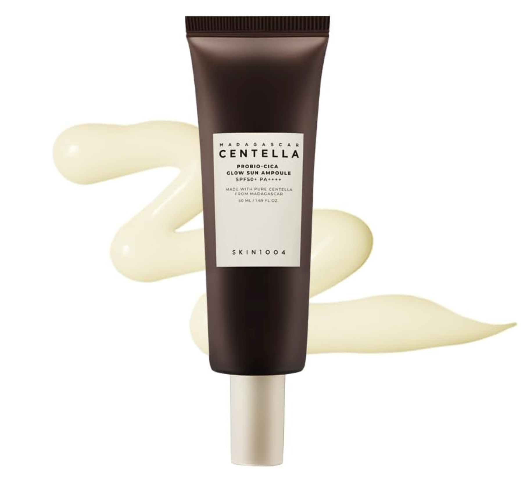 SKIN1004 – Madagascar Centella Probio-Cica Glow Sun Ampoule SPF50+ PA++++ 50 ml – Protector Solar Hidratante y Glow