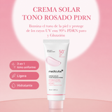 MEDICUBE – PDRN Pink Tone-Up Sun Cream | 50 ml – Protector Solar Iluminador Tono Rosa