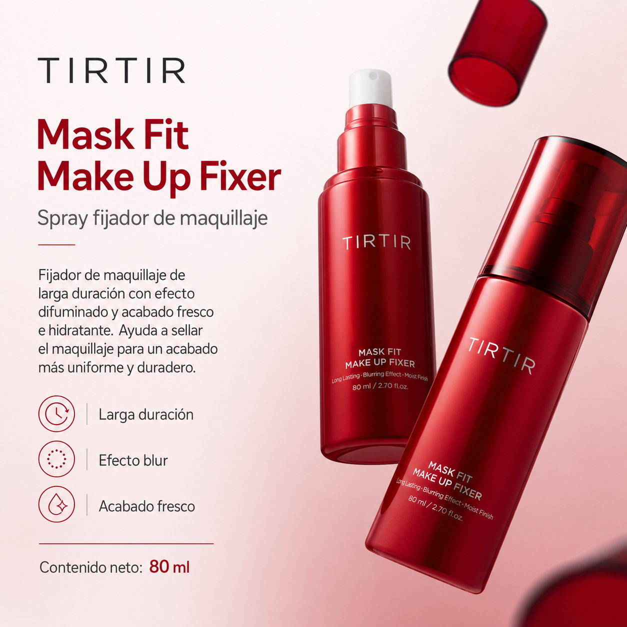 TIRTIR - Mask Fit Make Up Fixer | Fijador de Maquillaje Hidratante de Larga Duración 80 ml