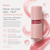HINCE - Raw Glow Gel Tint - Tinta Labial Hidratante en Gel con Efecto Gloss 4 ml