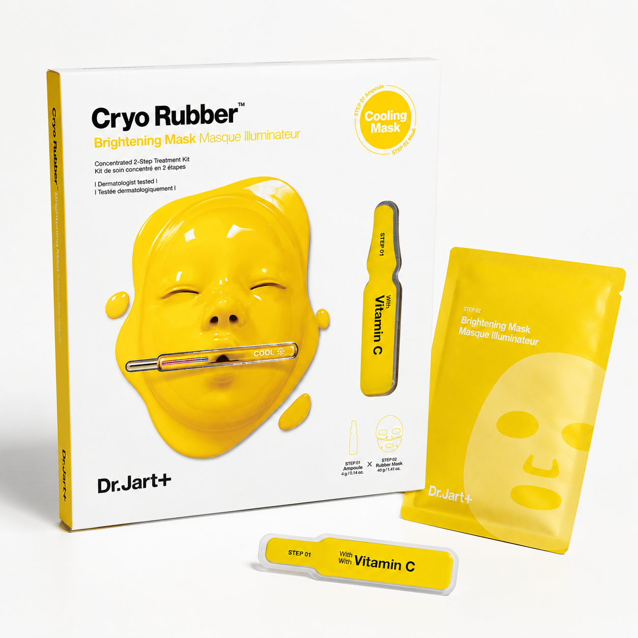 Dr.Jart+ - Cryo Rubber Brightening Mask - Mascarilla Iluminadora con Vitamina C 1 pza