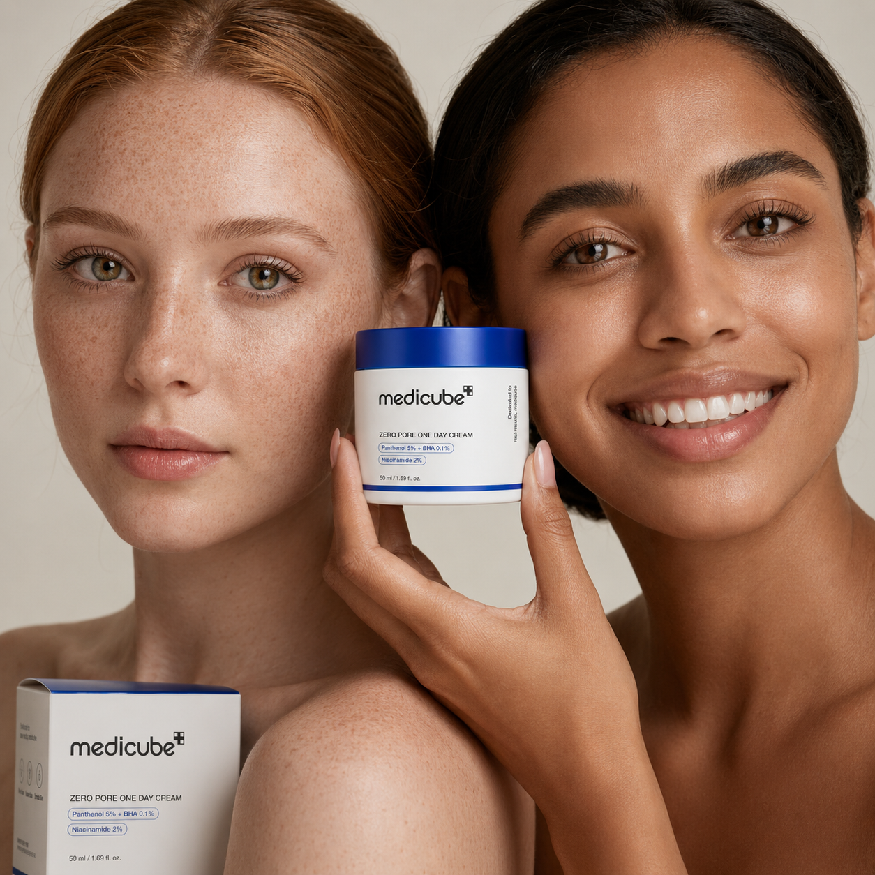 Medicube - Zero Pore One Day Cream - Crema Minimizadora de Poros con Pantenol, BHA y Niacinamida 50 ml