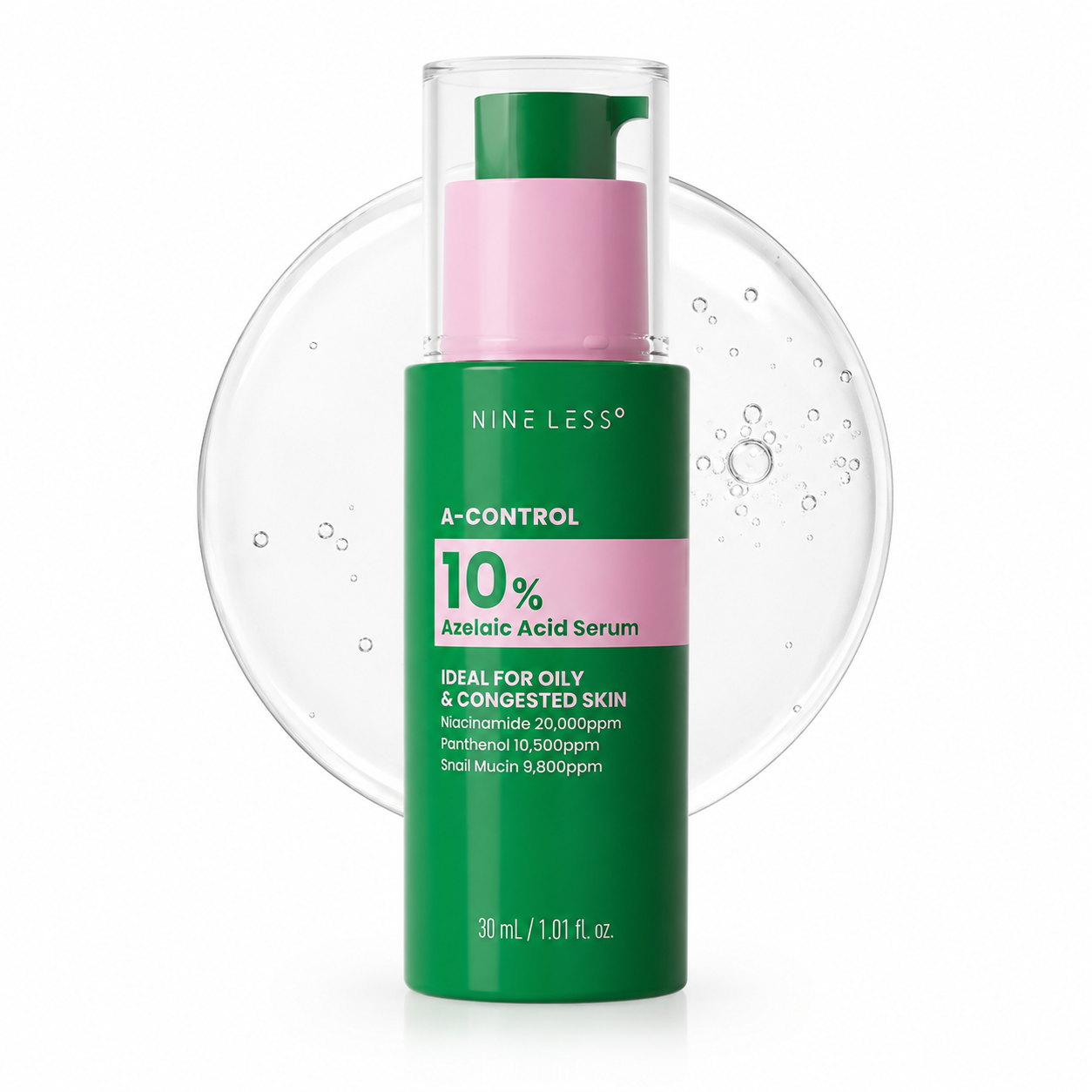 Nine Less - A-Control 10% Azelaic Acid Serum - Sérum Antiimperfecciones para Piel Grasa con Ácido Azelaico 30 ml