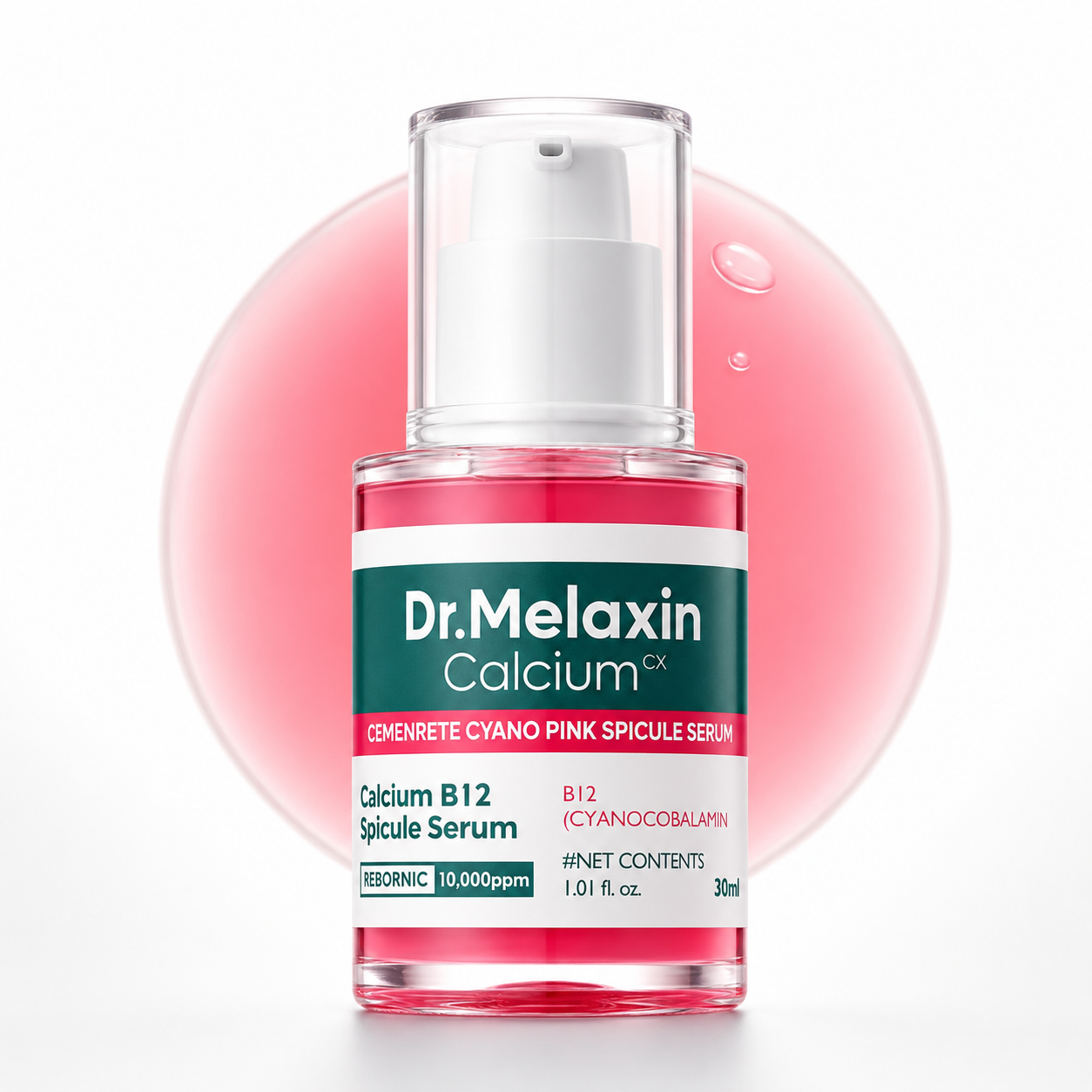 Dr.Melaxin - Calcium CX Cemenrete Cyano Pink Spicule Serum - Sérum Rejuvenecedor con Vitamina B12 y Spicules 30 ml