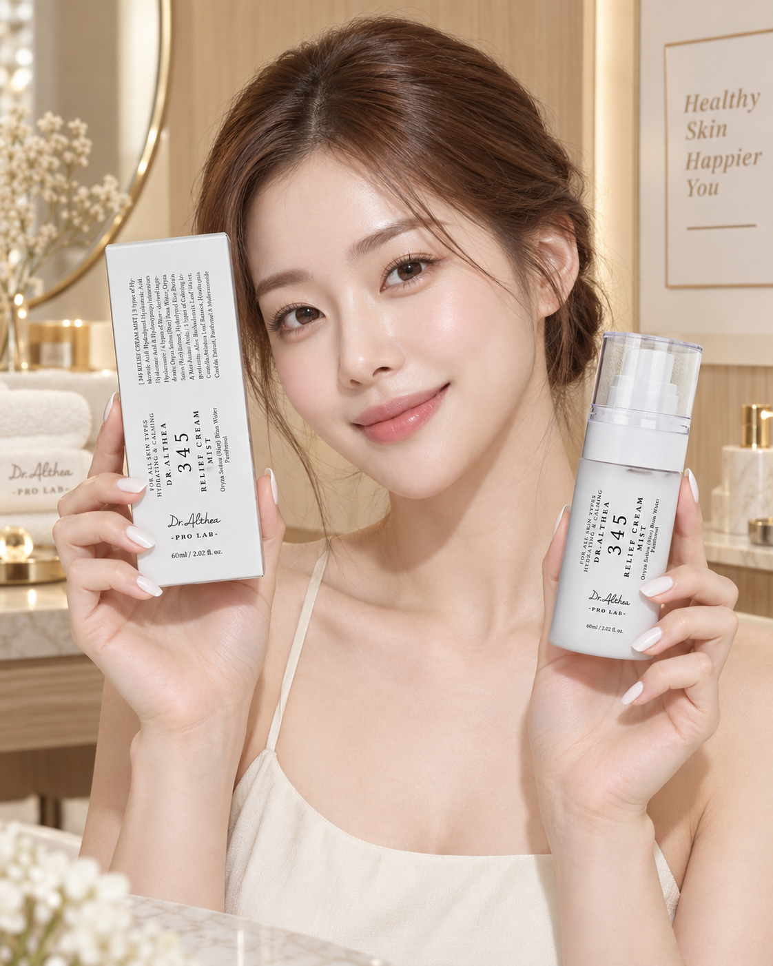 Dr. Althea - 345 Relief Cream Mist 60 ml – Bruma Facial Hidratante y Calmante con Agua de Arroz