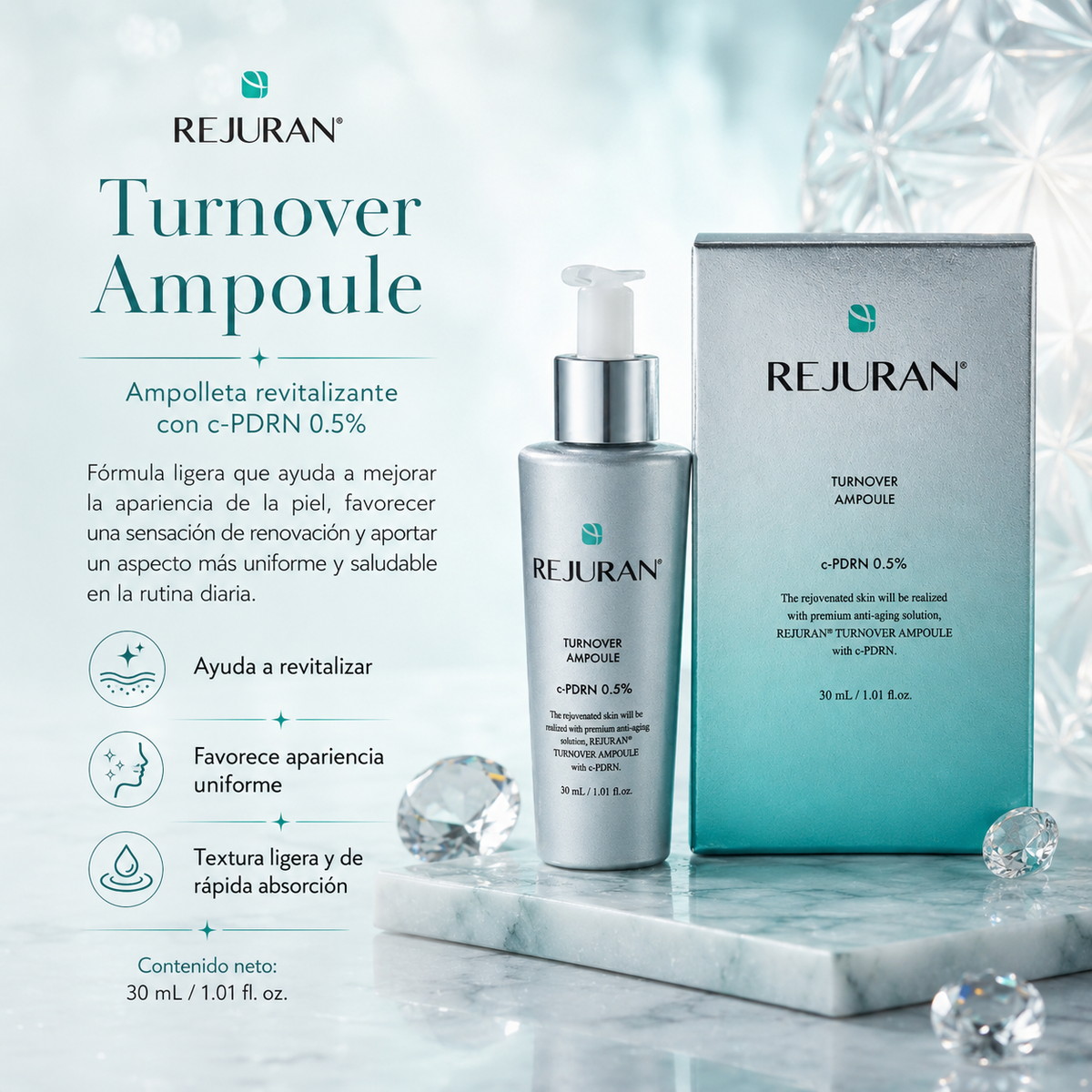 REJURAN – Turnover Ampoule 30 ml – Ampoule Regeneradora y Reparadora