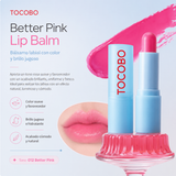 TOCOBO Glass Tinted Lip Balm Better Pink | Bálsamo Labial con Color, Brillo e Hidratación 3.5 g