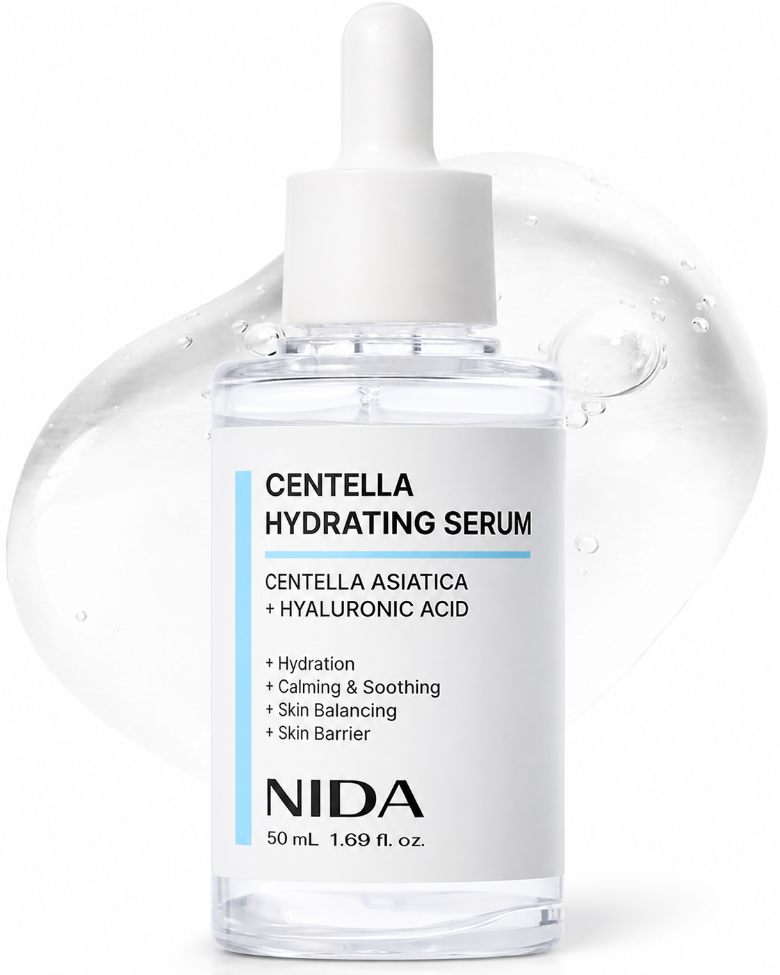 NIDA - Centella Hydrating Serum – Suero Hidratante con Centella Asiática y Ácido Hialurónico 50 ml