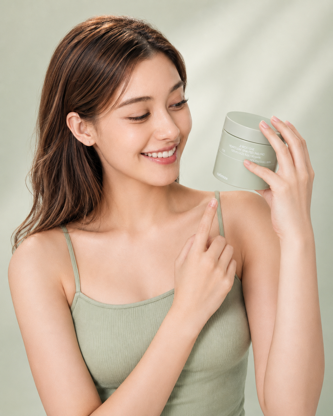 CELIMAX - JIWOOGAE Heartleaf BHA Peeling Pad – 125 ml (60 Pads) | Exfoliación Suave y Limpieza de Poros