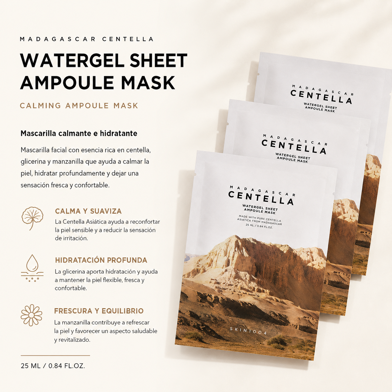 SKIN1004 - Madagascar Centella Watergel Sheet Ampoule Mask Set 5 Mascarillas