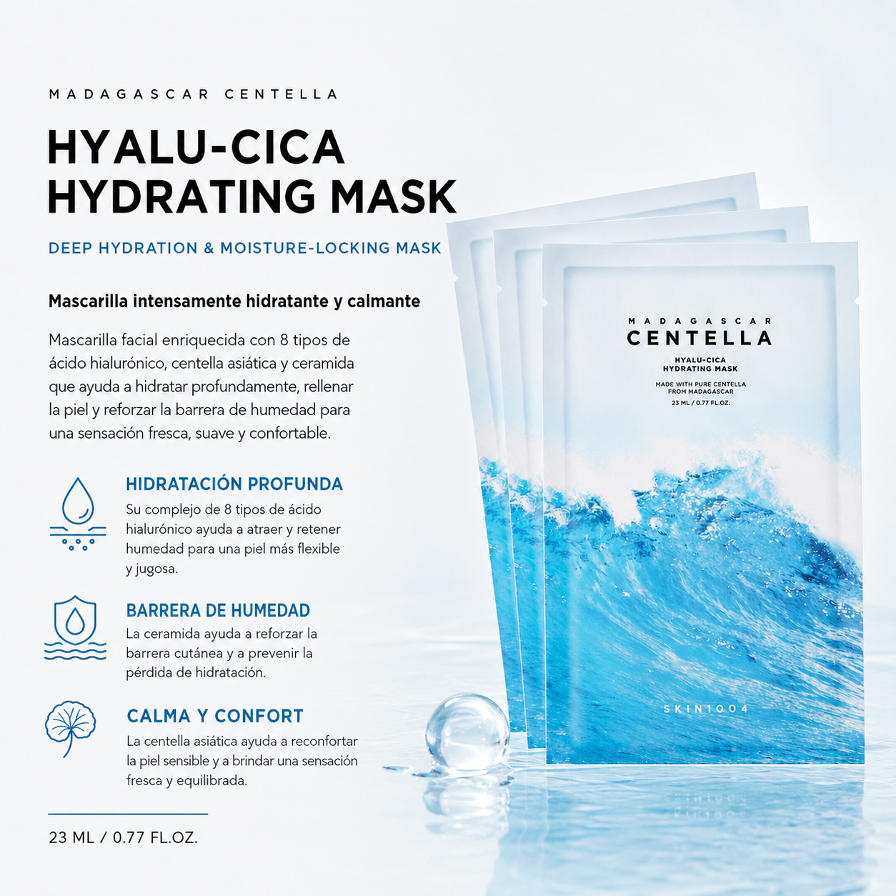 SKIN1004 - Madagascar Centella Hyalu-Cica Hydrating Mask Set 5 Mascarillas
