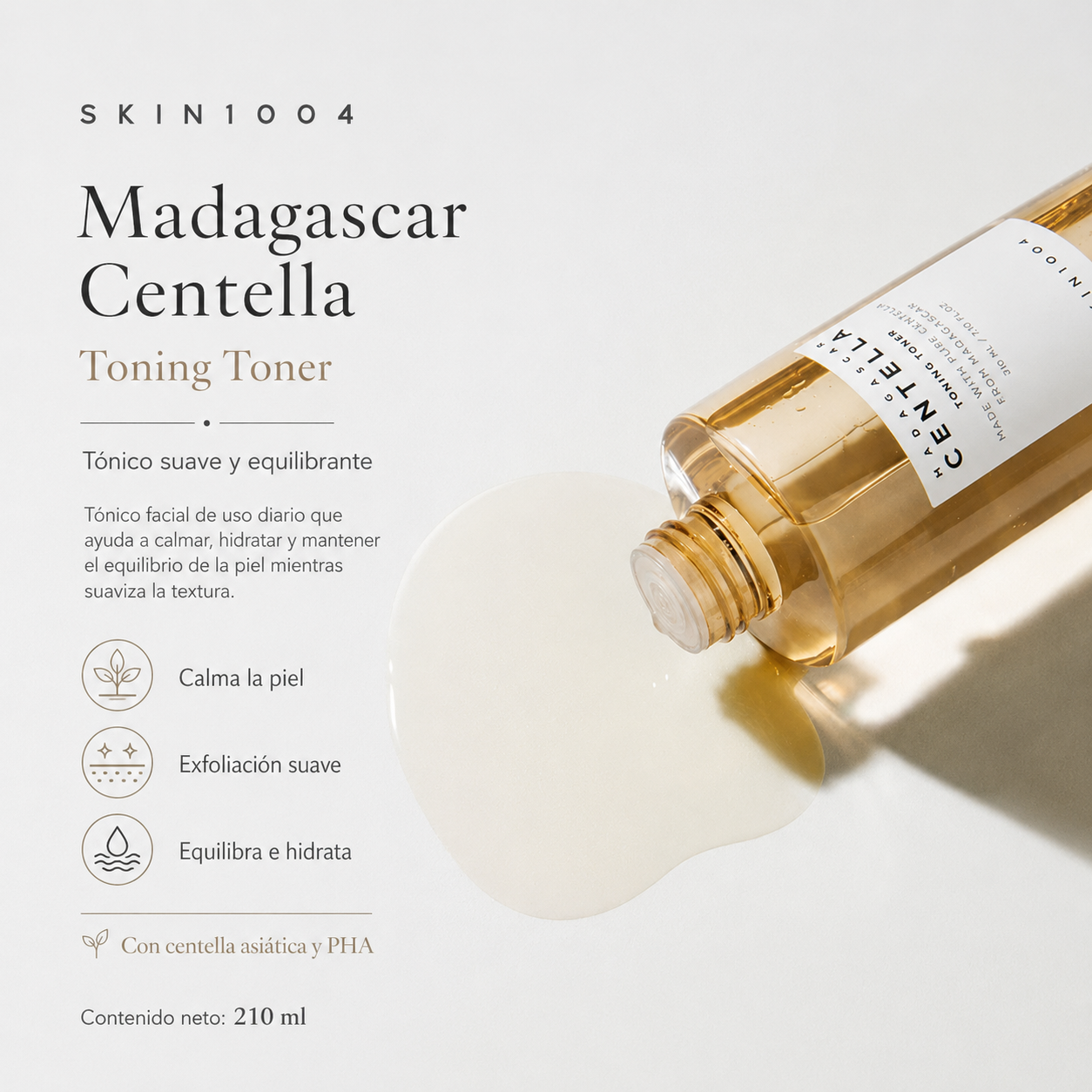 SKIN1004 - Madagascar Centella Toning Toner | 210ml | Tónico suave y equilibrante