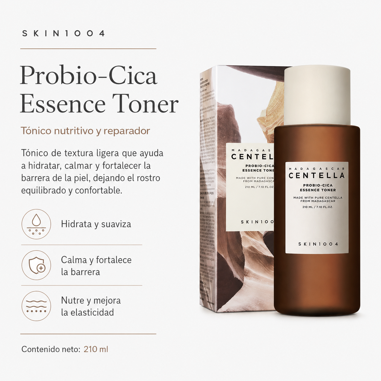 SKIN1004 - Probio-Cica Essence Toner | Tonico Antiedad Hidratante Y Calmante, 210 ml