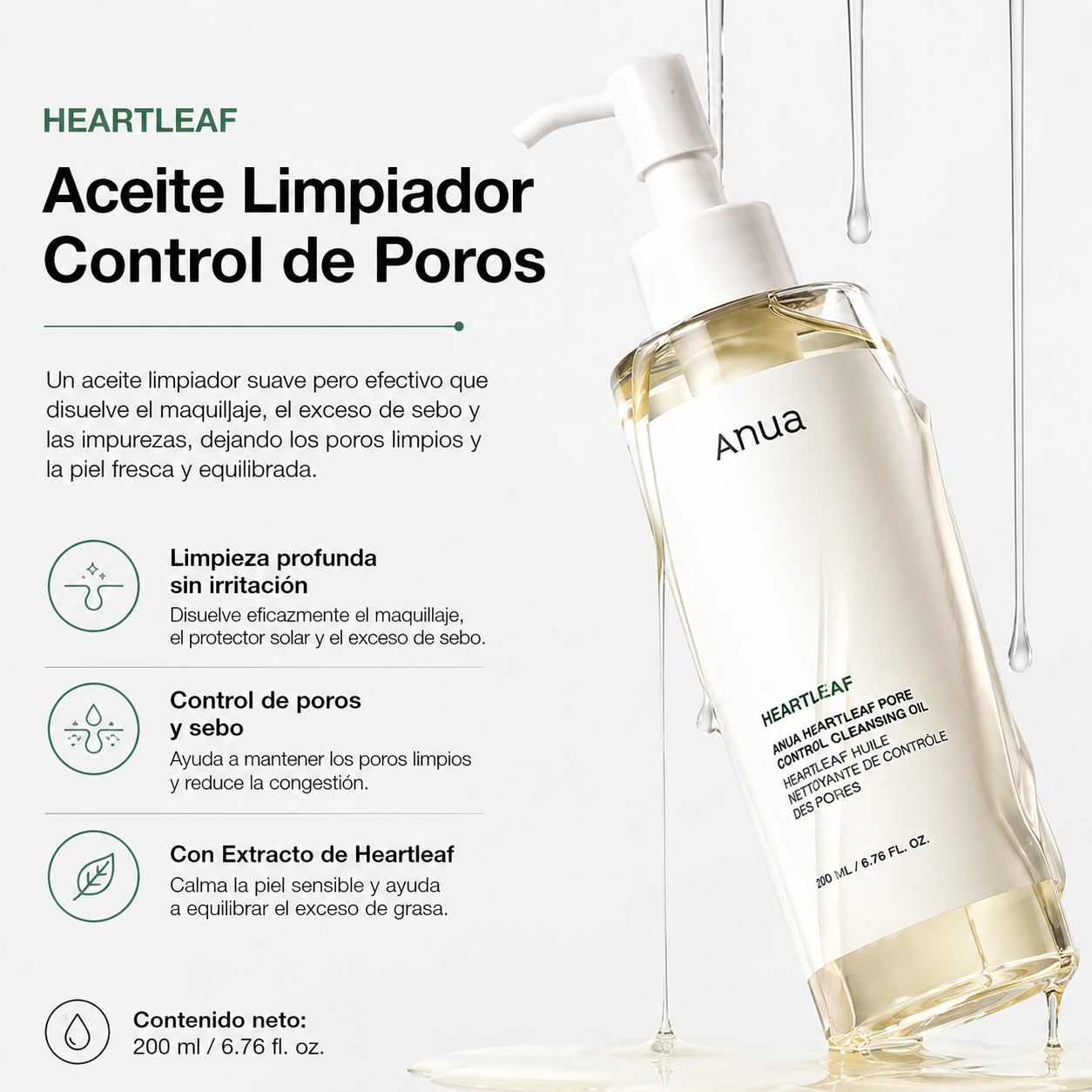 ANUA - Heartleaf Pore Control Cleansing Oil - 200ml