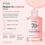 ANUA - Peach 70% Niacinamide Serum 30 ML | Suero Luminosidad Y Brillo