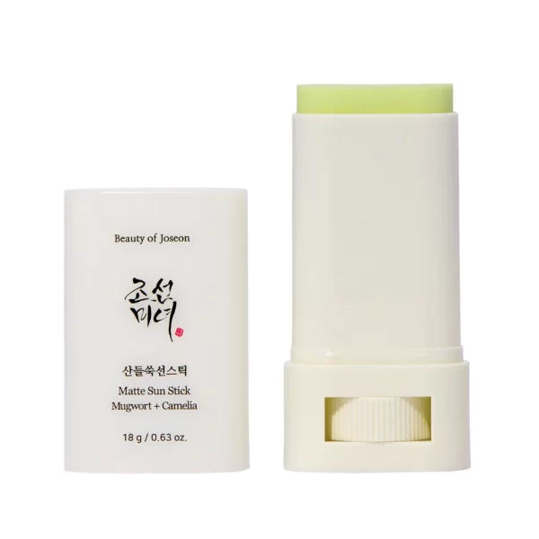BEAUTY OF JOSEON - Matte Sun Stick: Mugwort + Camellia | 18g | Protector solar en barra con acabado mate