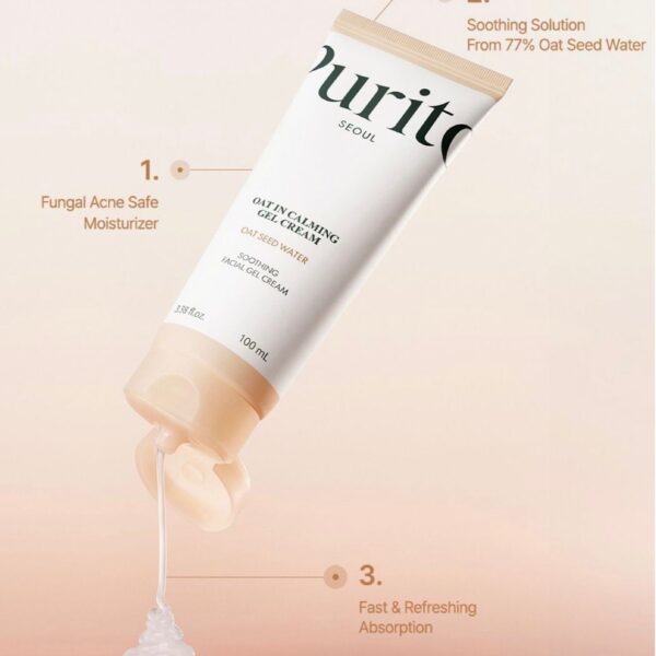 PURITO – Oatin Calming Gel Cream 100 ml – Gel Hidratante Calmante con Avena
