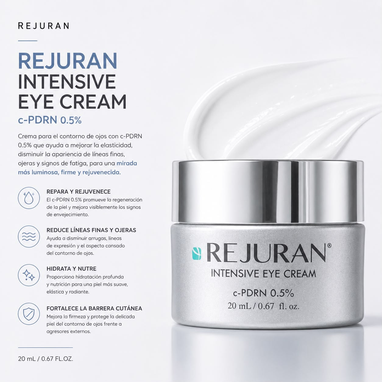 REJURAN – Intensive Eye Cream 20 ml – Crema Reafirmante para Contorno de Ojos