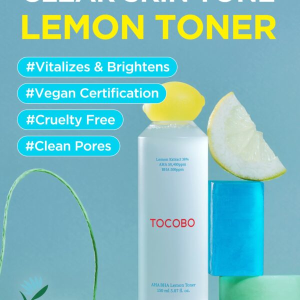 TOCOBO - AHA BHA Lemon Toner | 150ml | Tónico exfoliante e iluminador