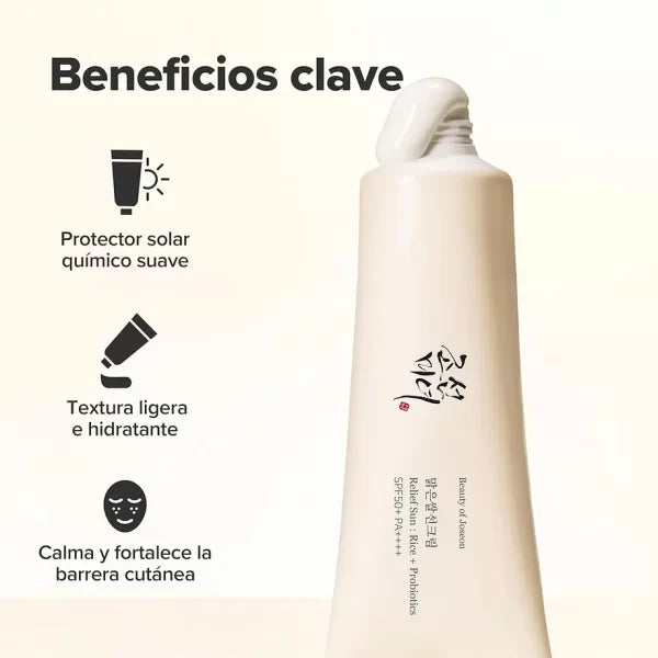 BEAUTY OF JOSEON - Relief Sun Rice + Probiotics SPF50+ PA++++ 50 ML | Protector Solar Hidratante