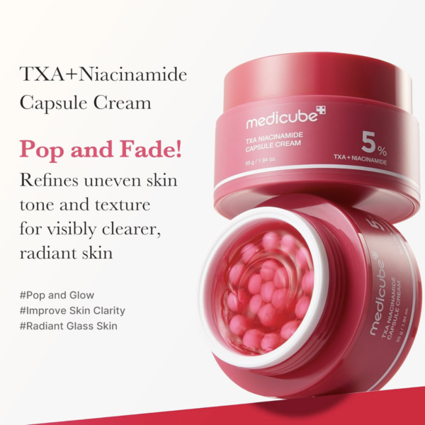 MEDICUBE - TXA Niacinamide Capsule Cream – Crema Iluminadora y Despigmentante con Cápsulas de Niacinamida | 55 g