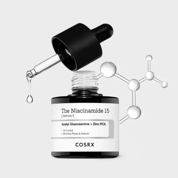 COSRX - The Niacinamide 15 Acetyl Serum Glucosamine + Zinc PCA 20 ML | Serum Concentrado Antiacne