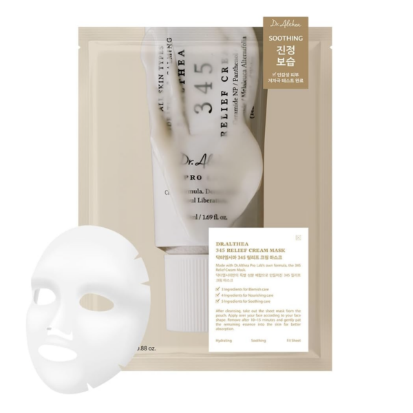 DR. ALTHEA – 345 Relief Cream Mask (4 Unidades) – Mascarillas Calmantes e Hidratantes