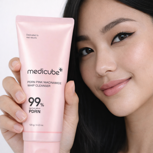 MEDICUBE – PDRN Pink Niacinamide Whip Cleanser 120 g – Limpiador Espumoso Iluminador