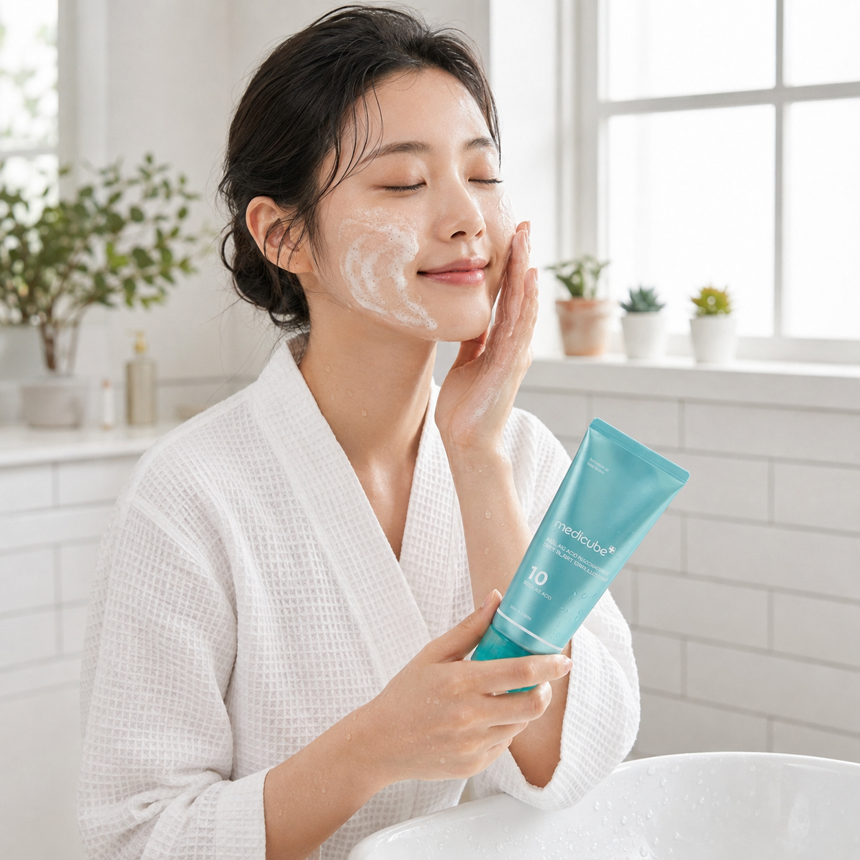 Medicube - Azelaic Acid Niacinamide Deep Clean Foam Cleanser – Limpiador Facial para Poros y Sebo 120 g