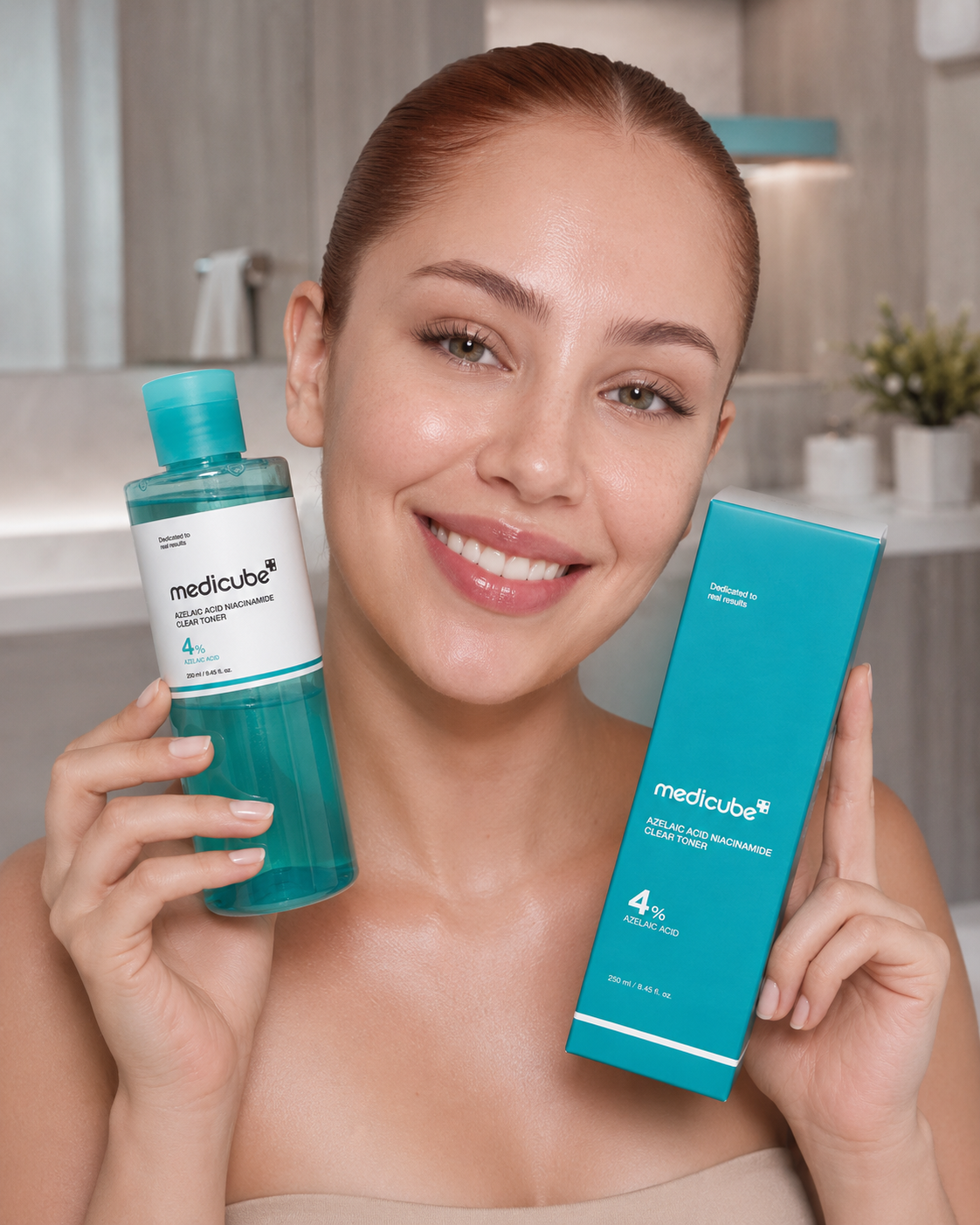 Medicube - Azelaic Acid Niacinamide Clear Toner – Tónico Clarificante con 4% Ácido Azelaico y 2% Niacinamida 250 ml