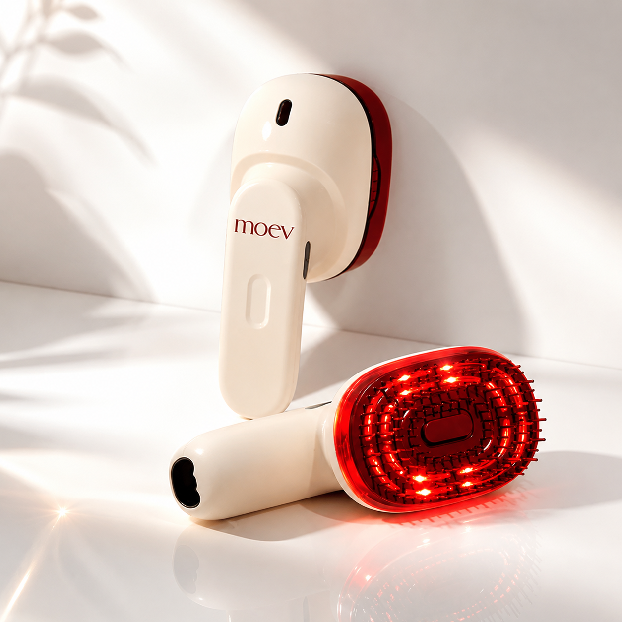 MOEV - Hair Steamer Pro – Cepillo Capilar con Vapor, Microvibración y Tratamiento de Aceite