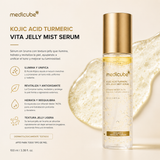 MEDICUBE – Kojic Acid Turmeric Vita Jelly Mist Serum 100 ml – Spray Sérum Iluminador Antimanchas
