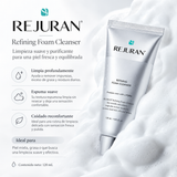 REJURAN - Refining Foam Cleanser – Limpiador Facial Espumoso con c-PDRN, Pantenol, LHA y Ácido Hialurónico 120 ml