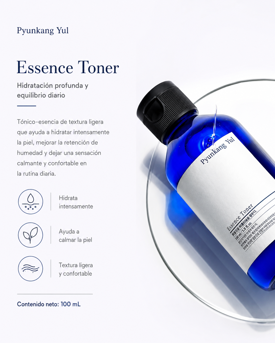 Pyunkang Yul - Essence Toner – Tónico Esencia Hidratante con Extracto de Raíz de Astrágalo 100 ml