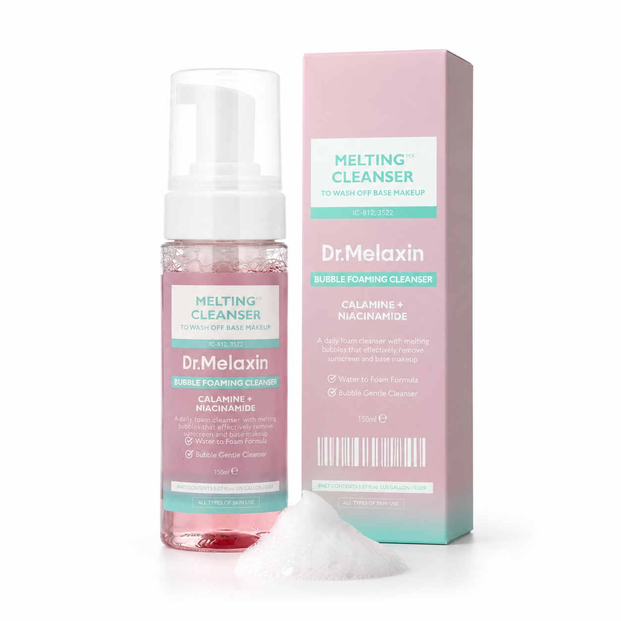 Dr.Melaxin - Melting Cleanser Limpiador Facial Espumoso con Calamina y Niacinamida 150 ml