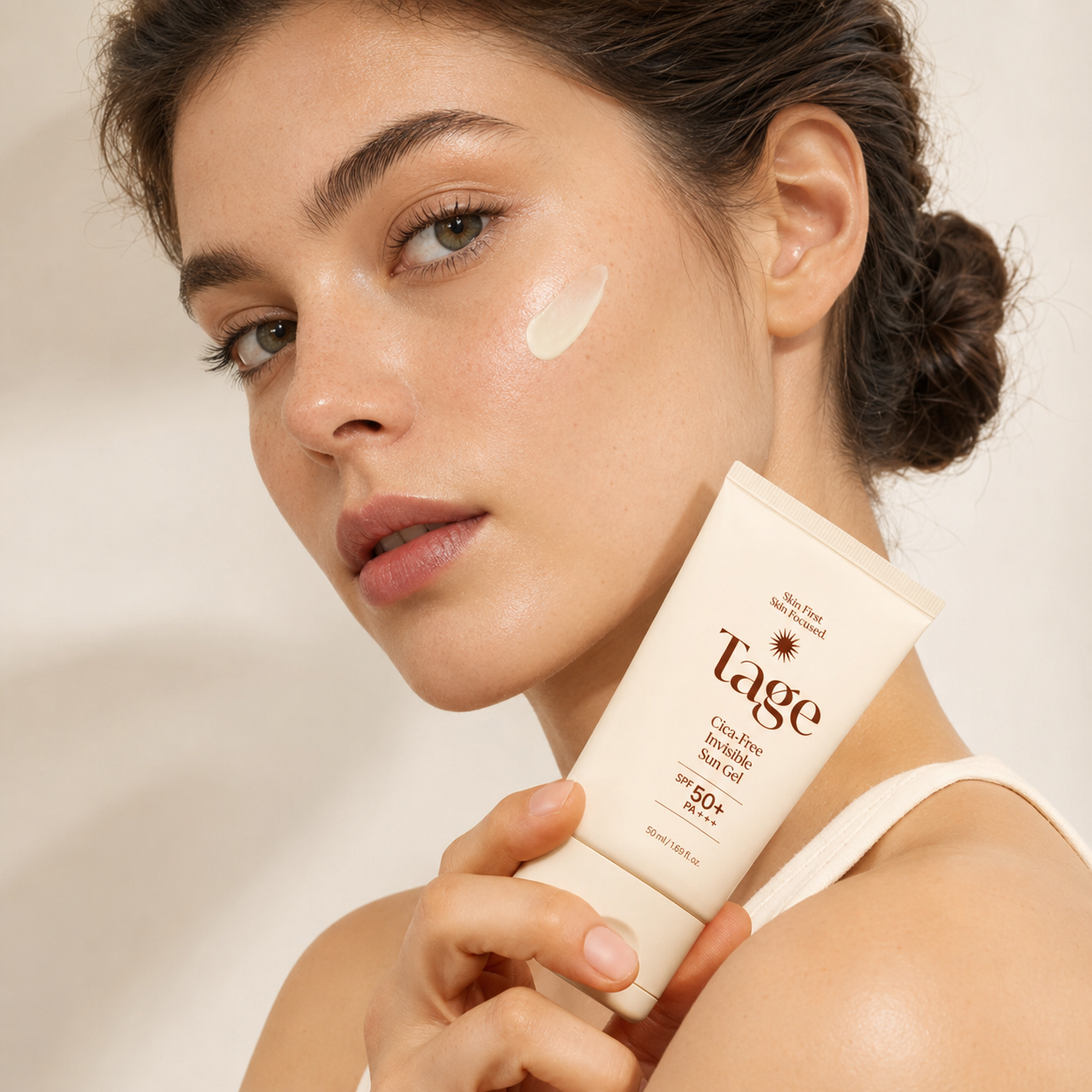 Tage - Cica-Tree Invisible Sun Gel SPF50+ PA++++ – Protector Solar Invisible con Centella y Tea Tree 50 ml