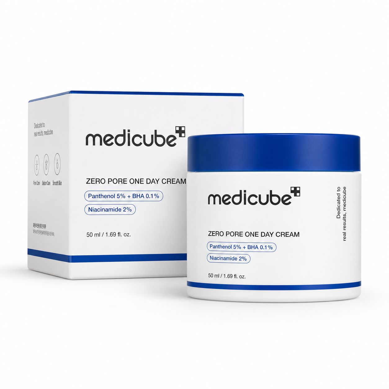 Medicube - Zero Pore One Day Cream - Crema Minimizadora de Poros con Pantenol, BHA y Niacinamida 50 ml